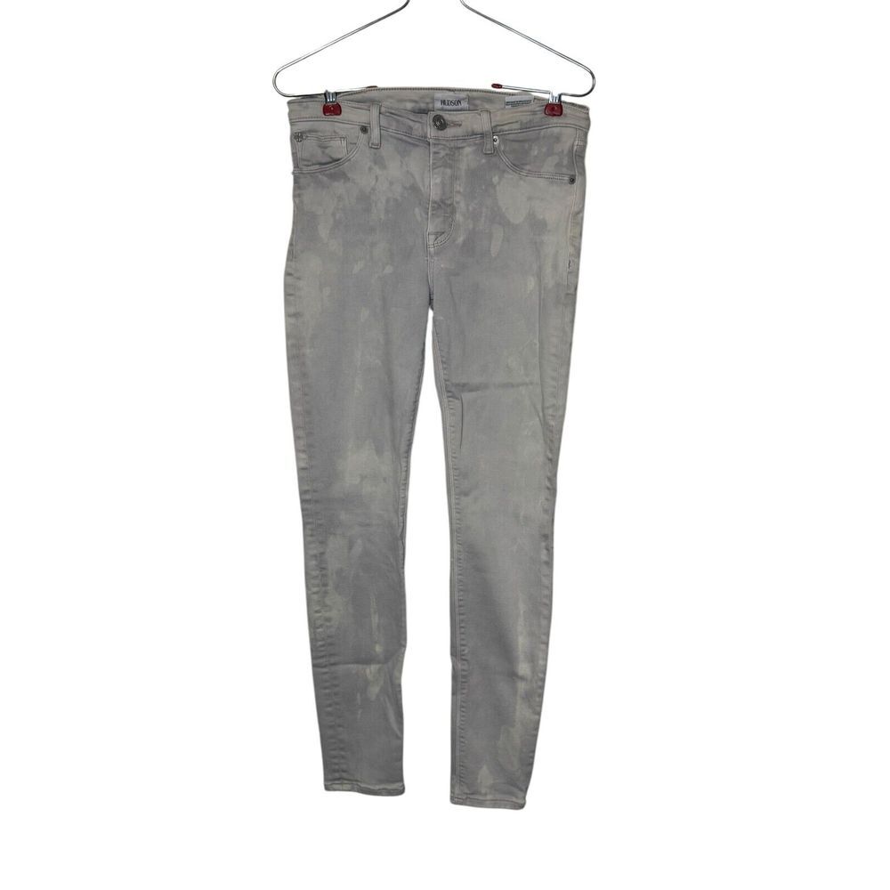 Hudson Women's Jeans Nico Mid-Rise‎ Ankle Super Skinny Cropped Denim Grey Sz. 27